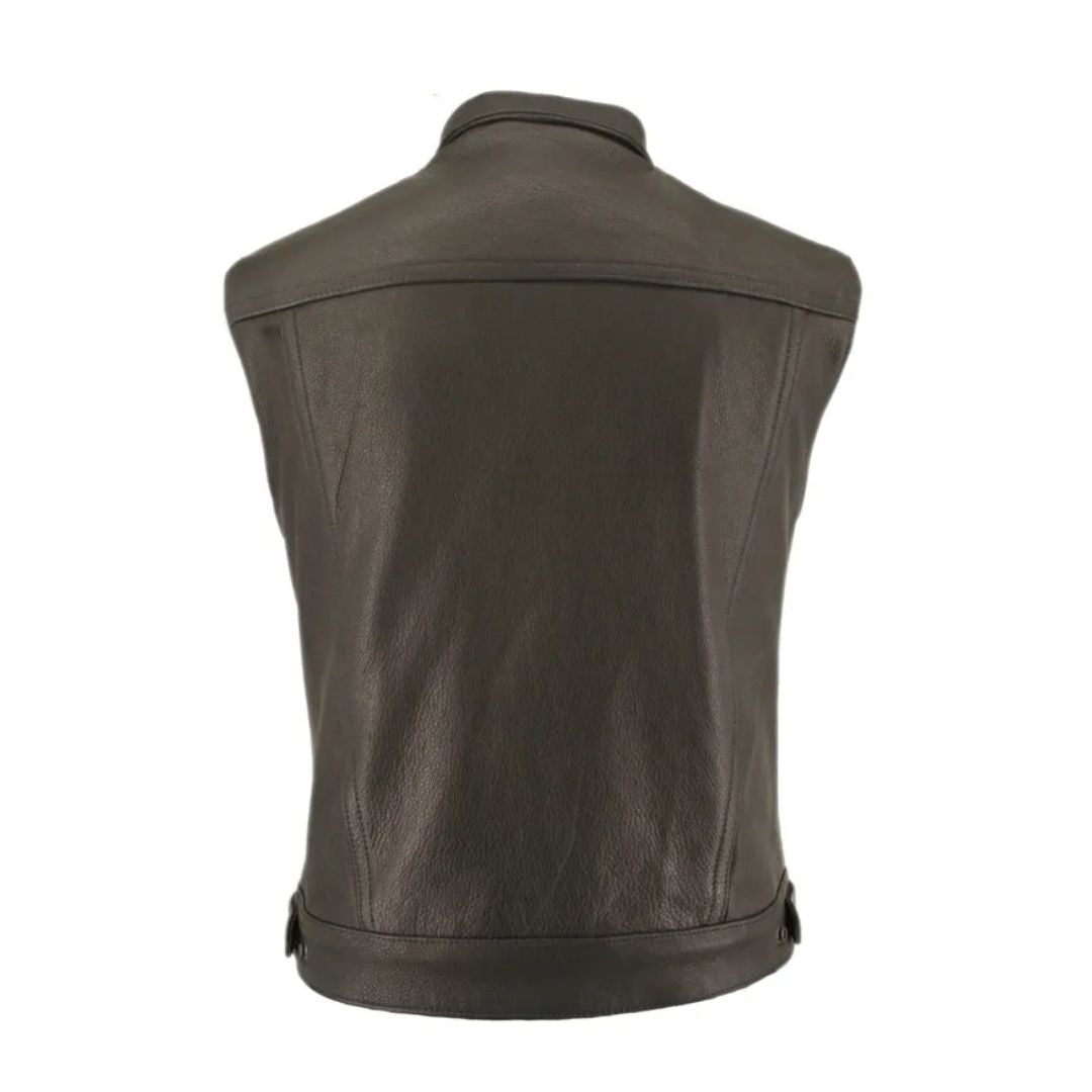 Men's Denim Style Vest With Collar