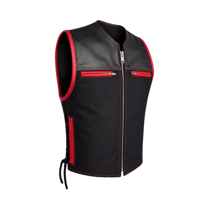 Hillside Bandit Leather/Cordura Biker vest
