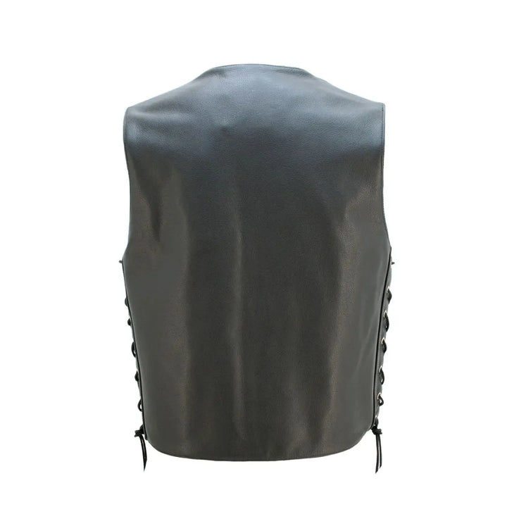 The Invader Full Back Motorcycle Leather vest