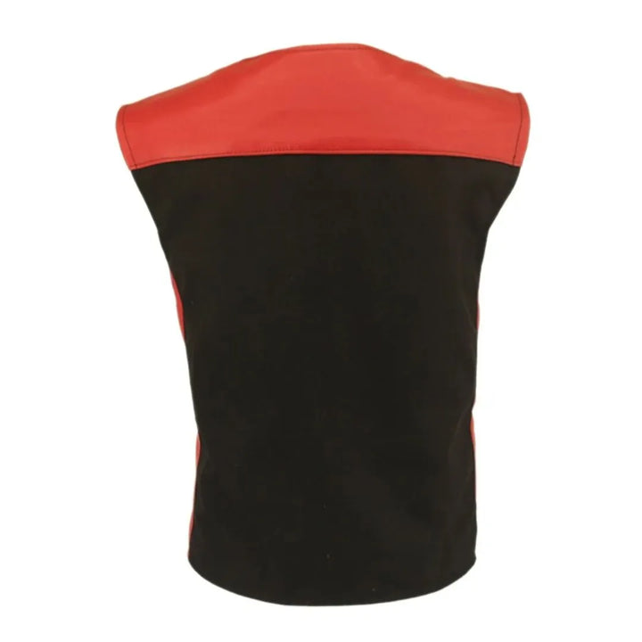 Women's Leather & Cordura Combo Zippered Tactical Vest (Custom-Made)