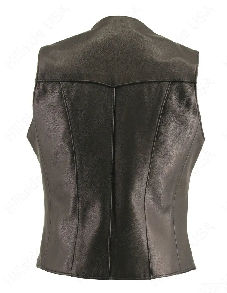 Women's Basic Leather Vest