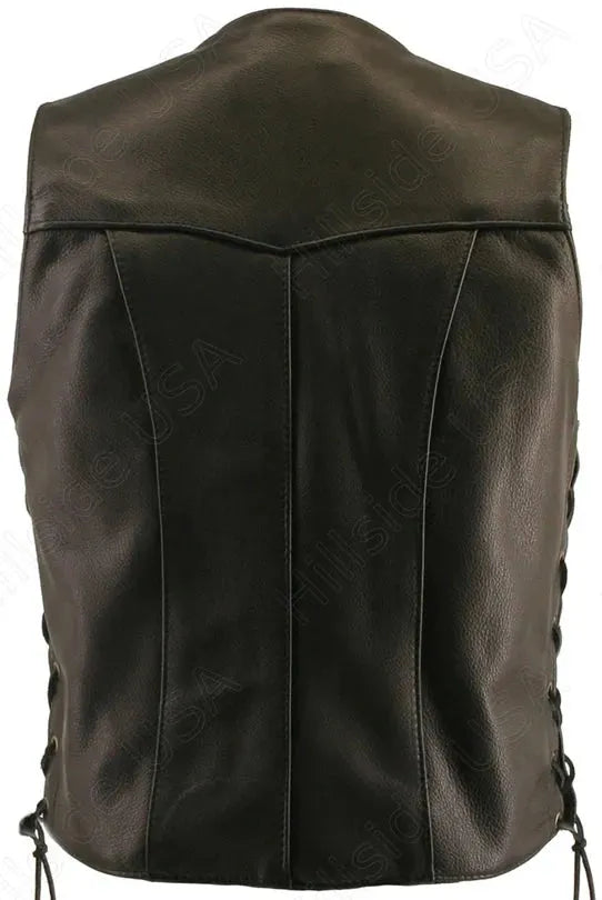 Women's Basic Leather Vest