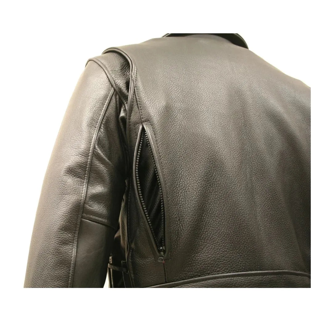 American Bison Black Vented Biker Jacket
