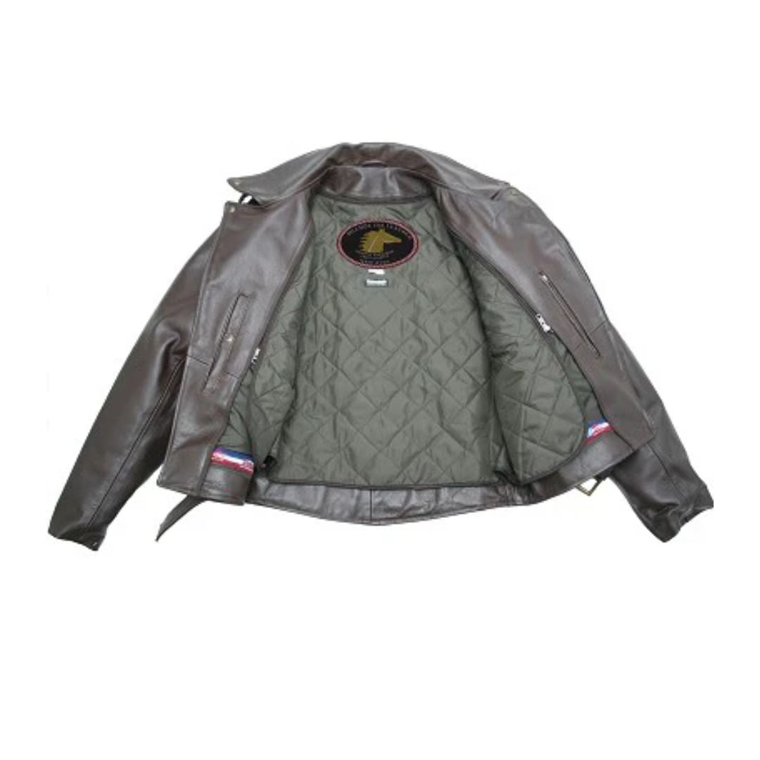 Men's D Pocket Horsehide Motorcycle Jacket