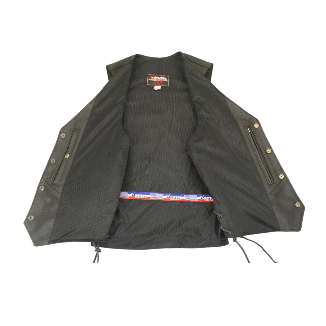 Men's Semi-Perforated Biker Vest