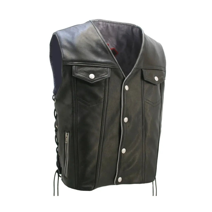 Men's Denim Style Lace Side With Reflective Trim Vest