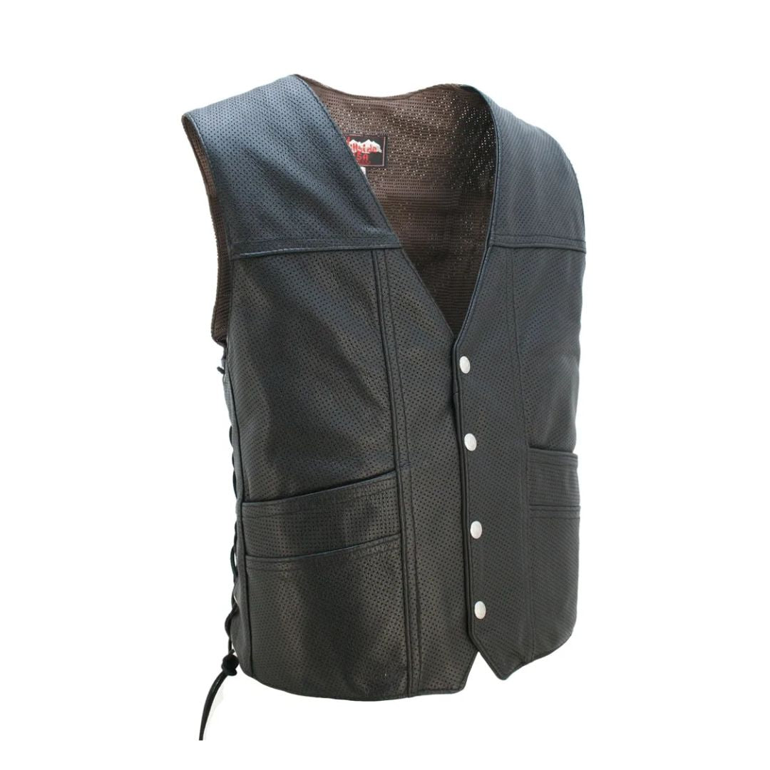 Full Perforated Cruiser Biker Vest
