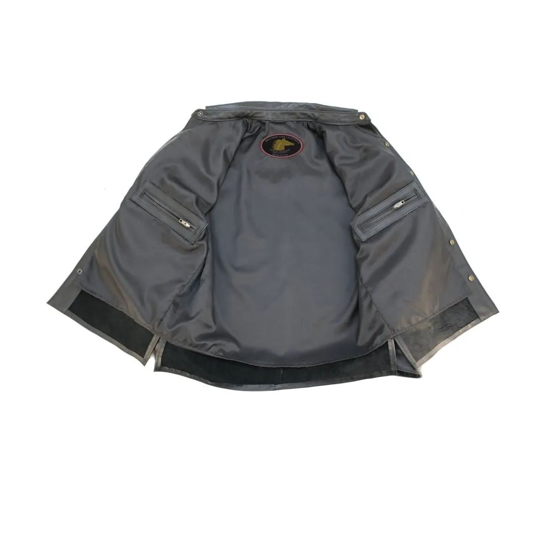 Men's Black Horsehide Leather Shirt