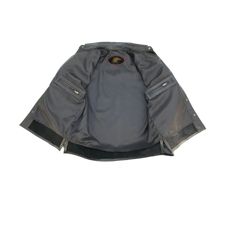 Men's Black Horsehide Leather Shirt