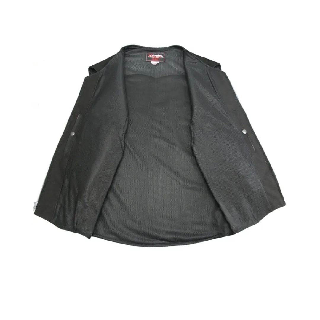 The Interceptor Leather Vest - Black