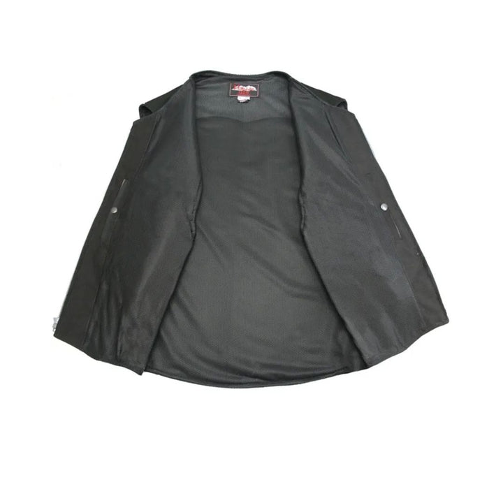 The Interceptor Leather Vest - Black