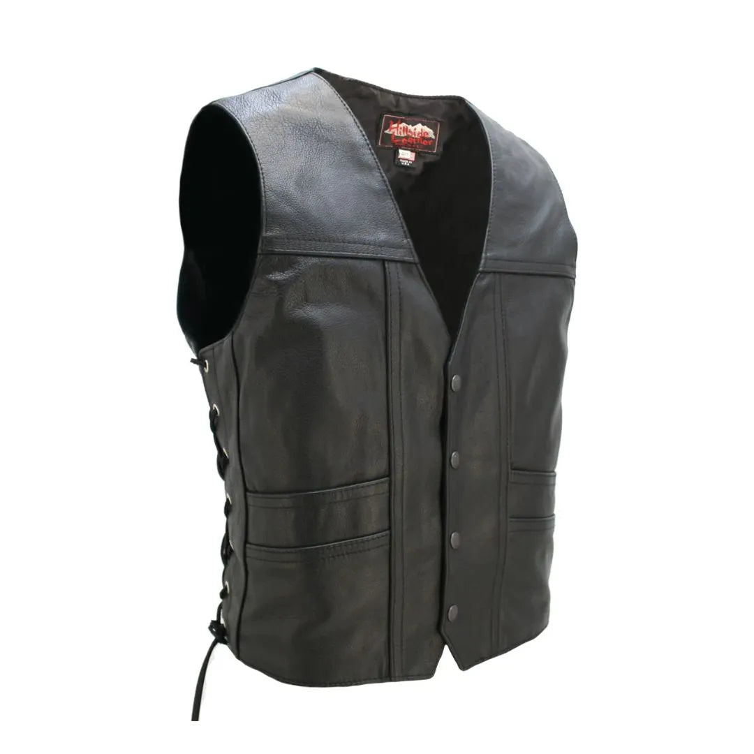 Full Back Cruiser Motorcycle Leather Vest