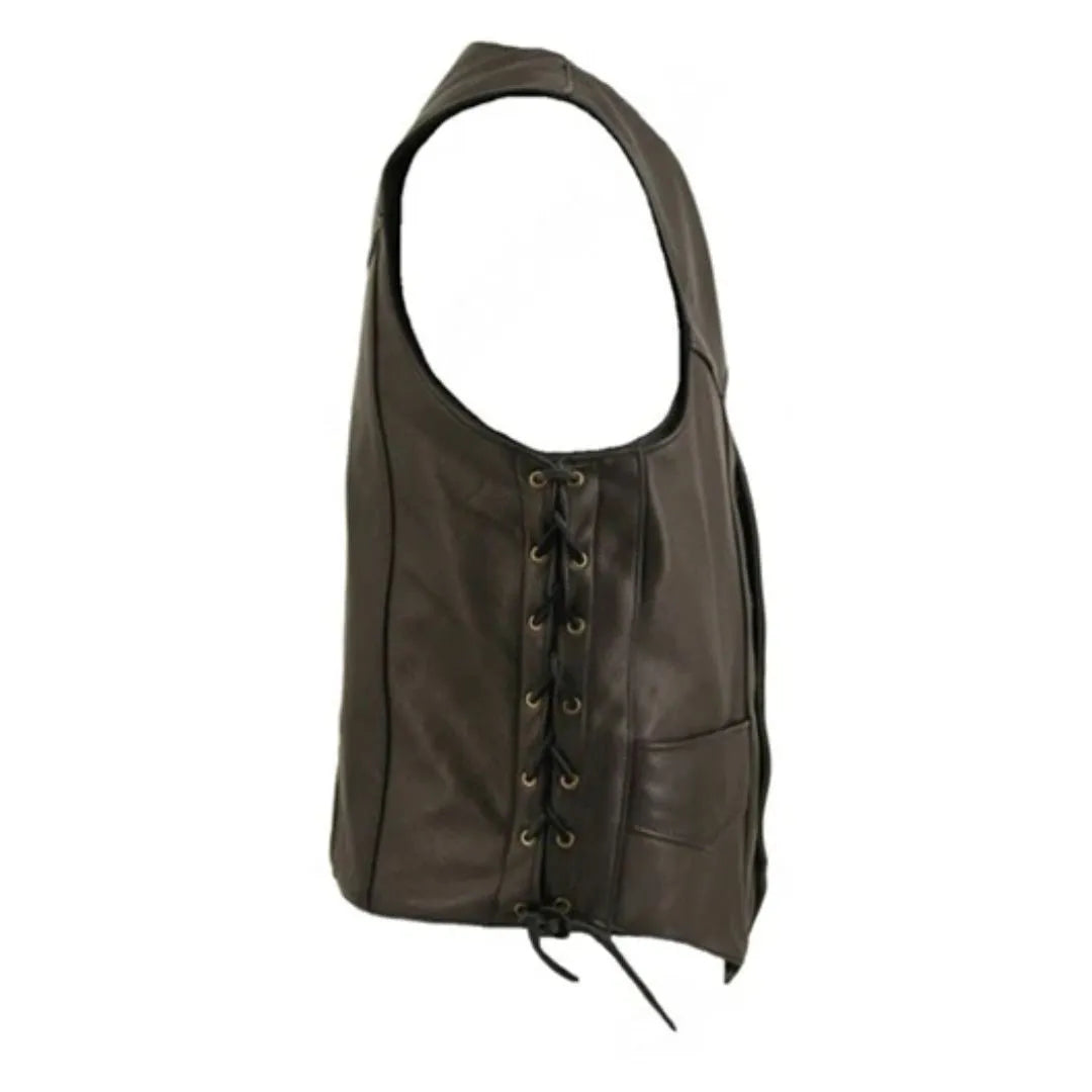 Men's Laced Side Basic Biker Vest (Custom)