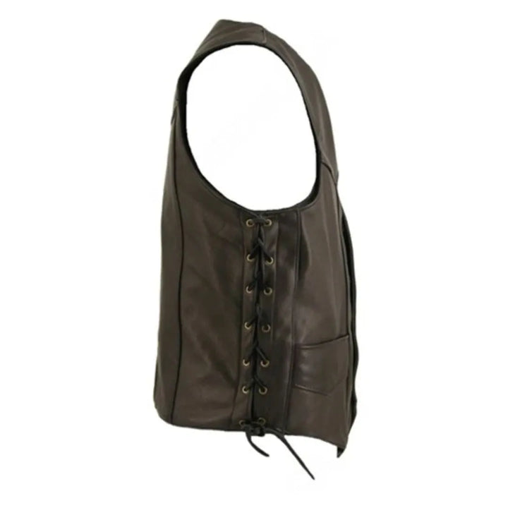 Men's Laced Side Basic Biker Vest (Custom)