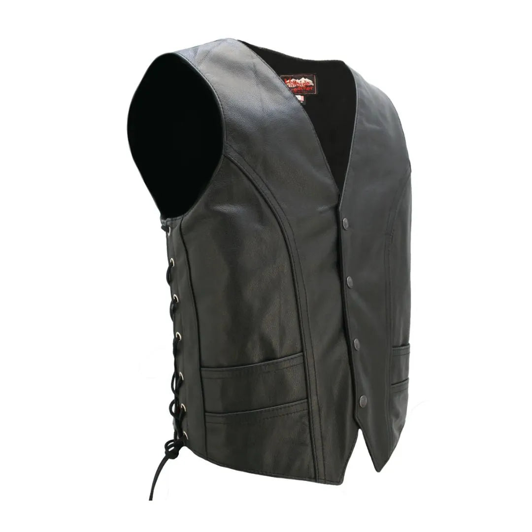 Laced Full Back Motorcycle Vest