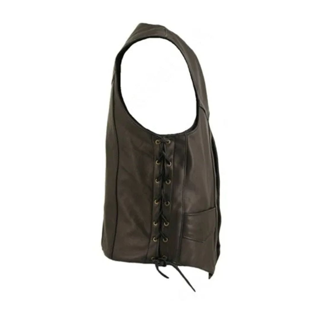 Men's Laced Side Basic Biker Vest (Custom)