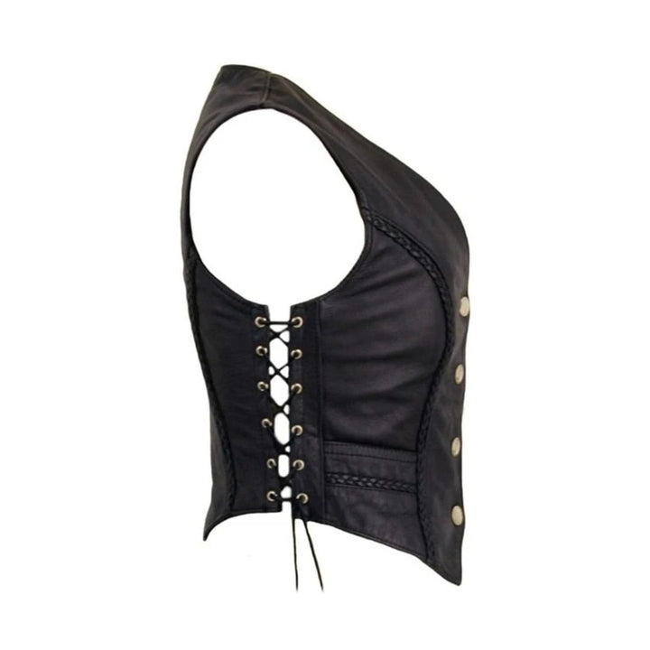 Women's Braided Leather Vest (Custom)