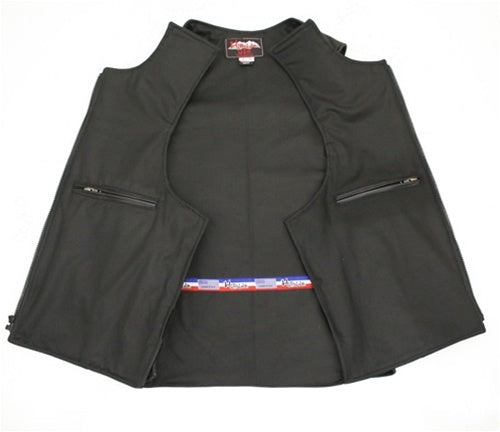 Men's Zippered Tactical Style Leather Vest (Custom-Made)