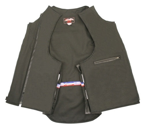 Men's Dual Front Zipper Tactical Leather Vest (Custom-Made)