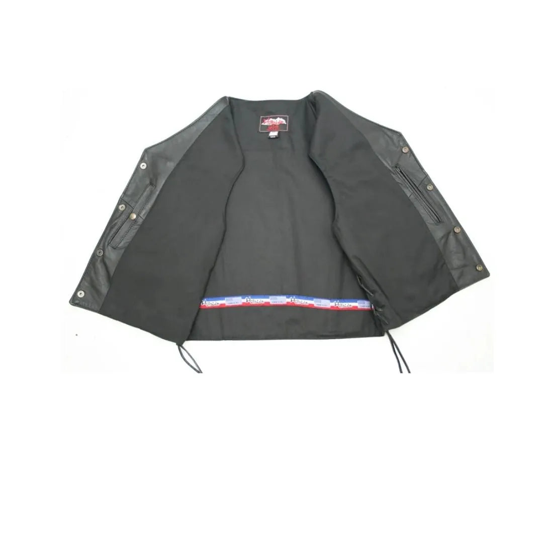 Men's Denim Style Vest Distressed Brown