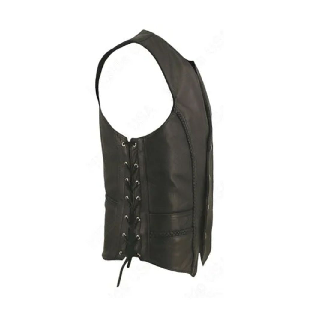 Men's Braided Leather Vest (Custom)