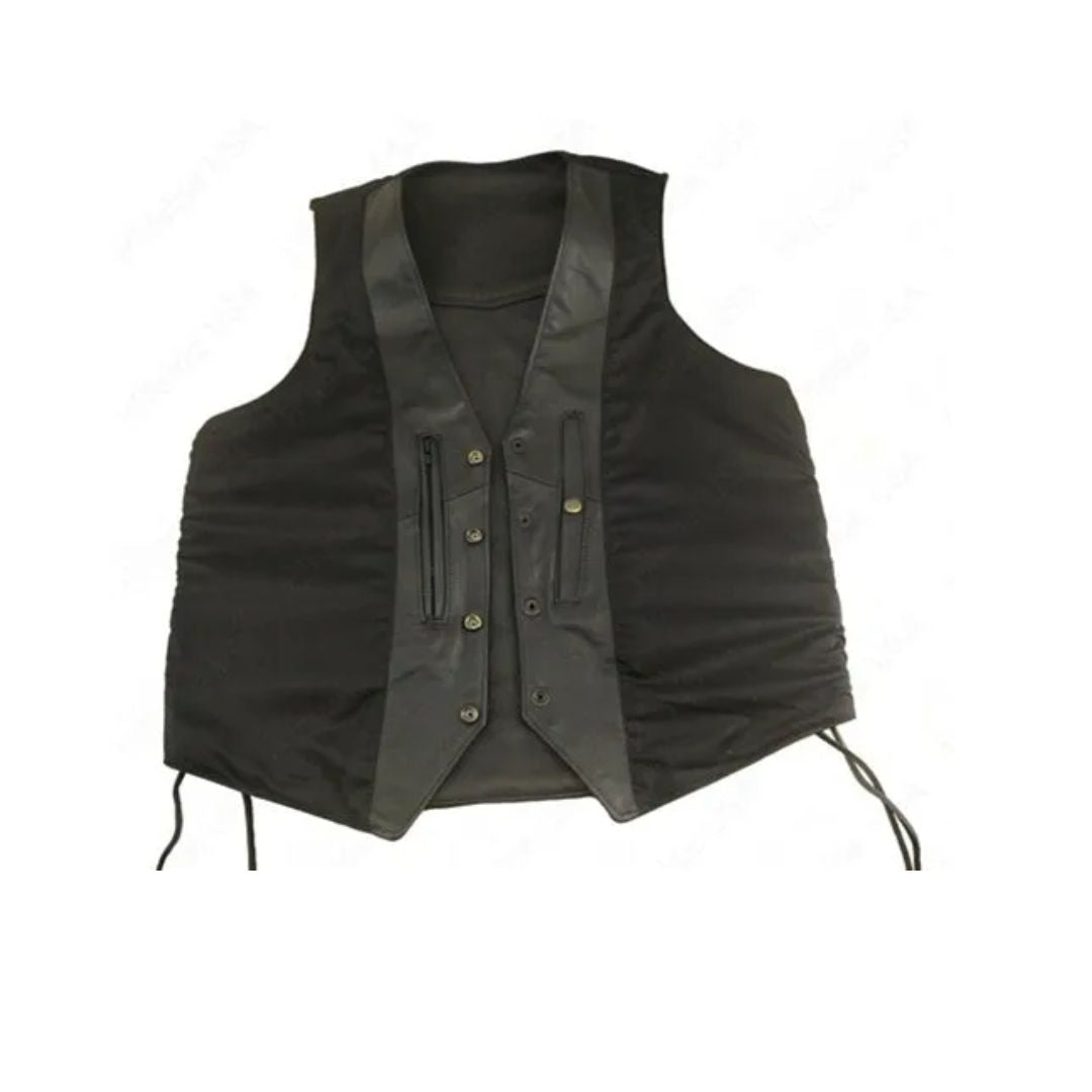 Men's Laced Side Basic Biker Vest (Custom)