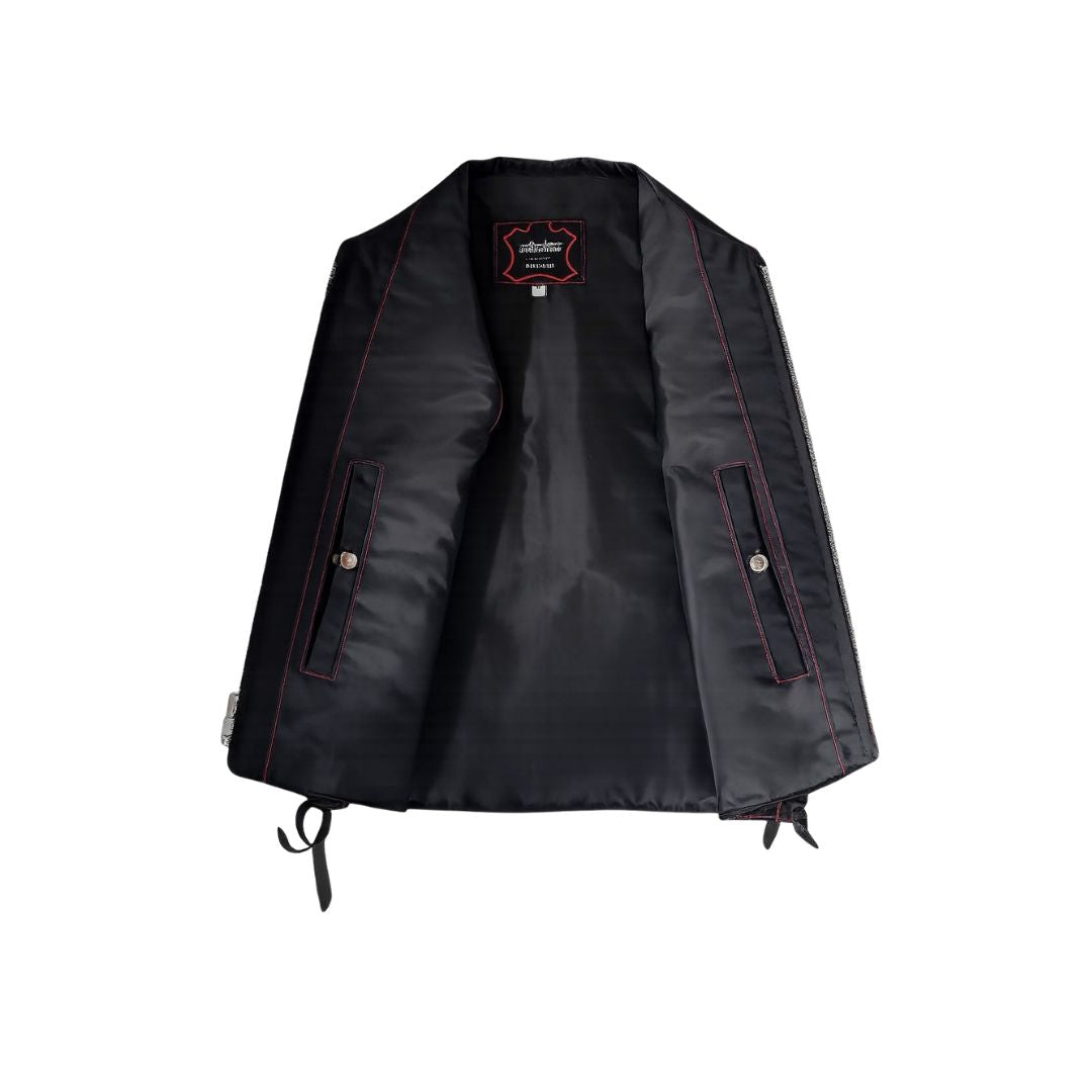 Hillside Bandit Leather/Cordura Biker vest