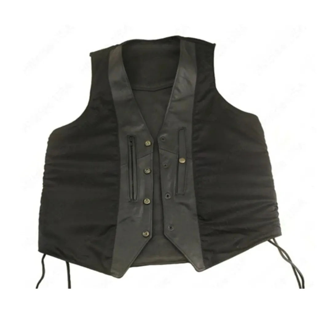Men's Laced Side Basic Biker Vest (Custom)