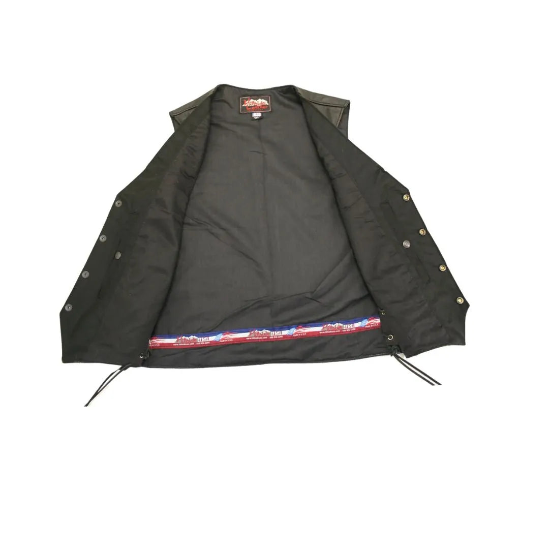 Full Back Cruiser Motorcycle Leather Vest