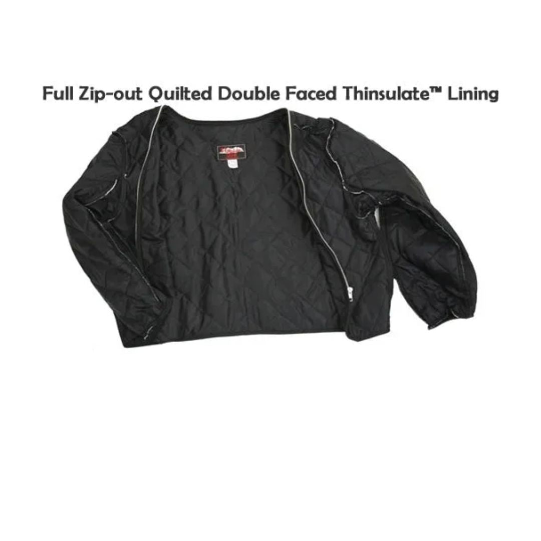 Men's Horsehide Racer Jacket Snap Down Collar