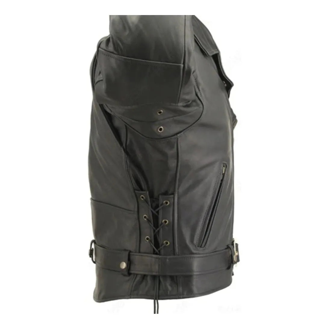 Men's Full Belted Cowhide Biker Jacket