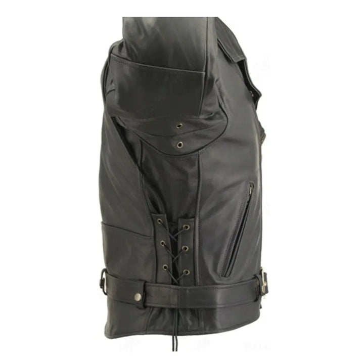 Men's Full Belted Cowhide Biker Jacket
