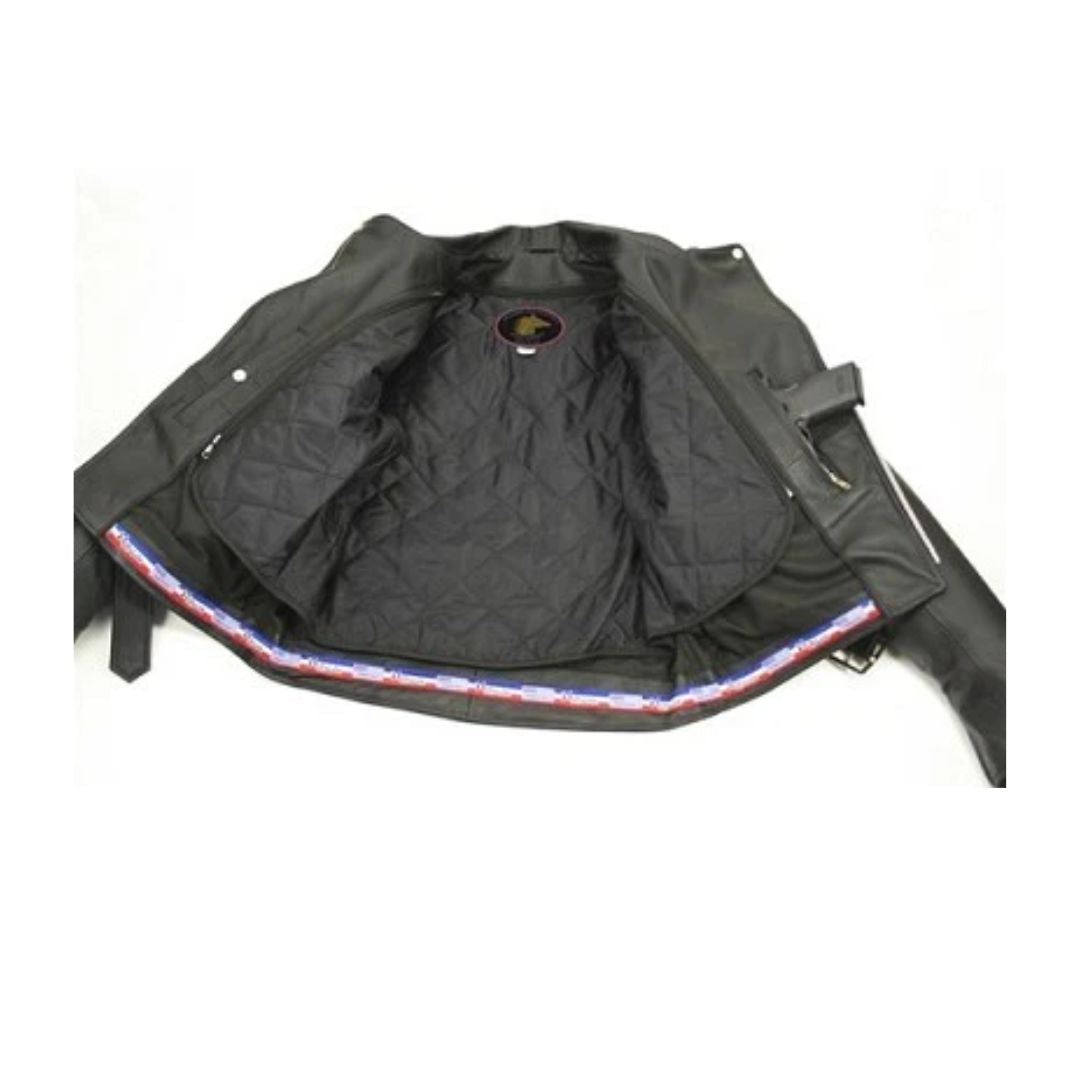Men's D Pocket Horsehide Motorcycle Jacket