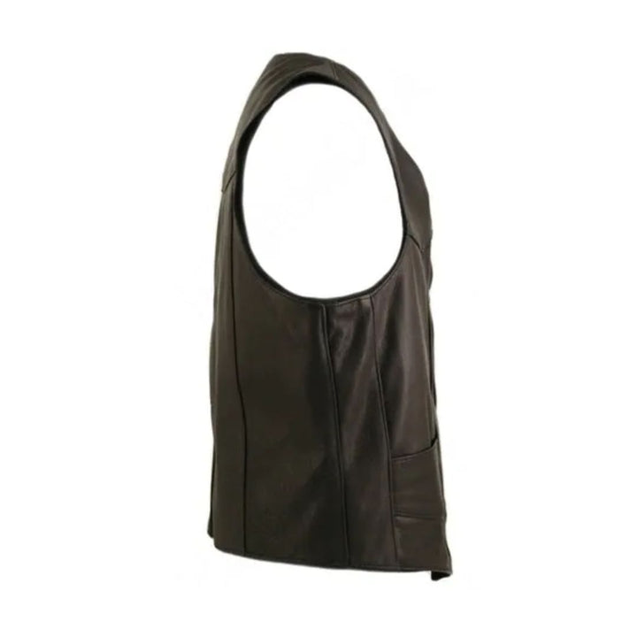 Men's Basic Motorcycle Vest- Black
