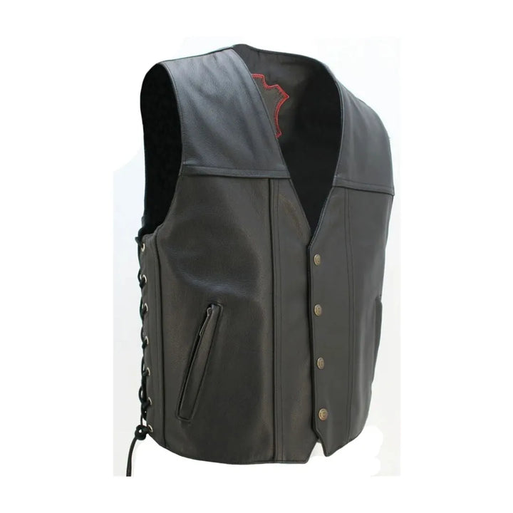 The Invader Full Back Motorcycle Leather vest