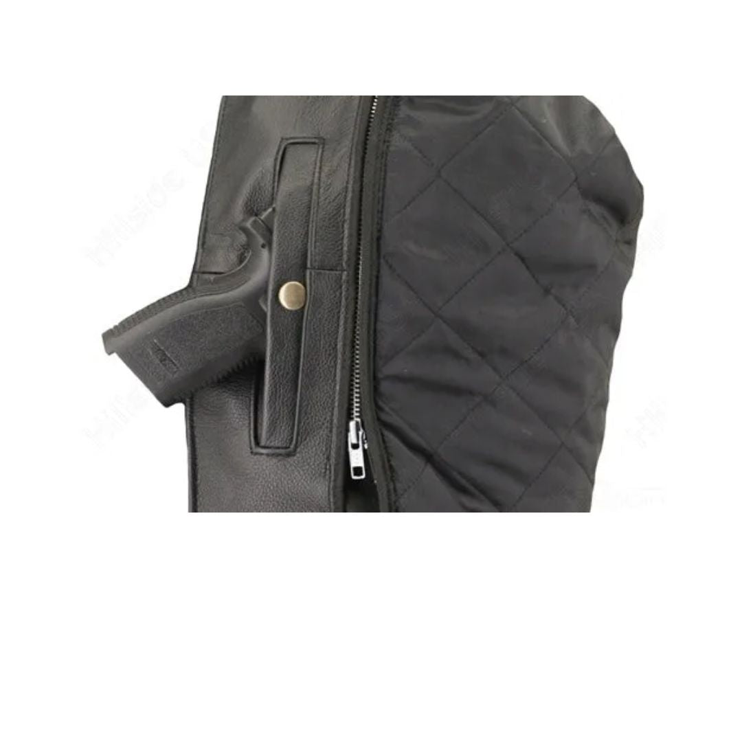 Men's Vented Leather Jacket