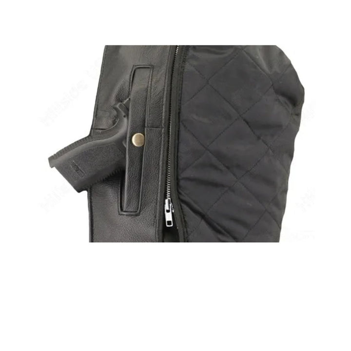 Men's Vented Leather Jacket