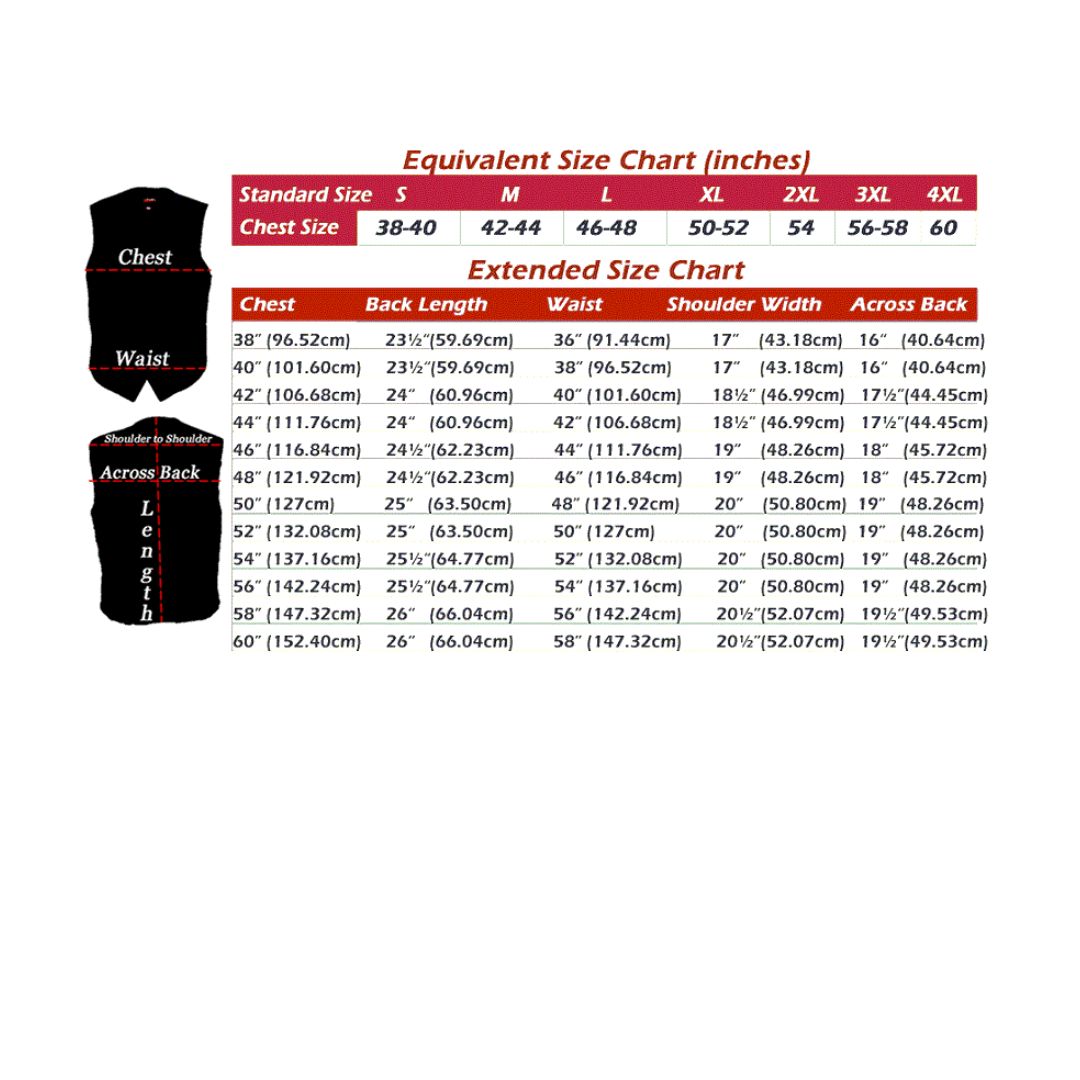 Men's Basic Motorcycle Vest Light Blue