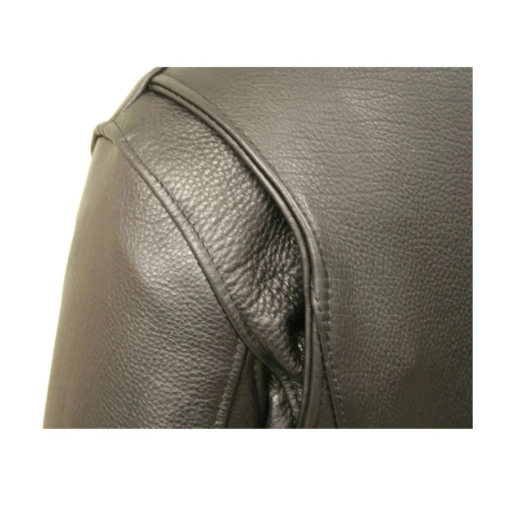 American Bison Black Vented Biker Jacket