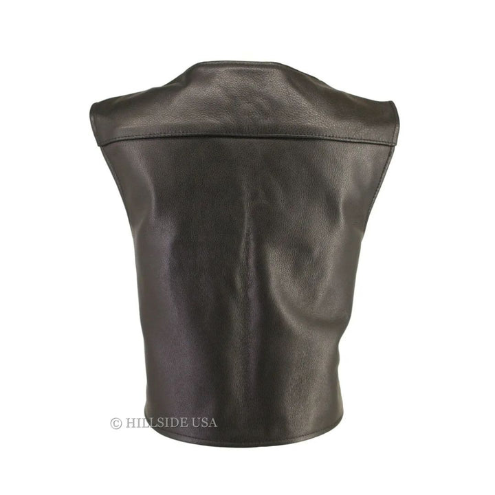 Women's Zippered Tactical Style Leather Vest