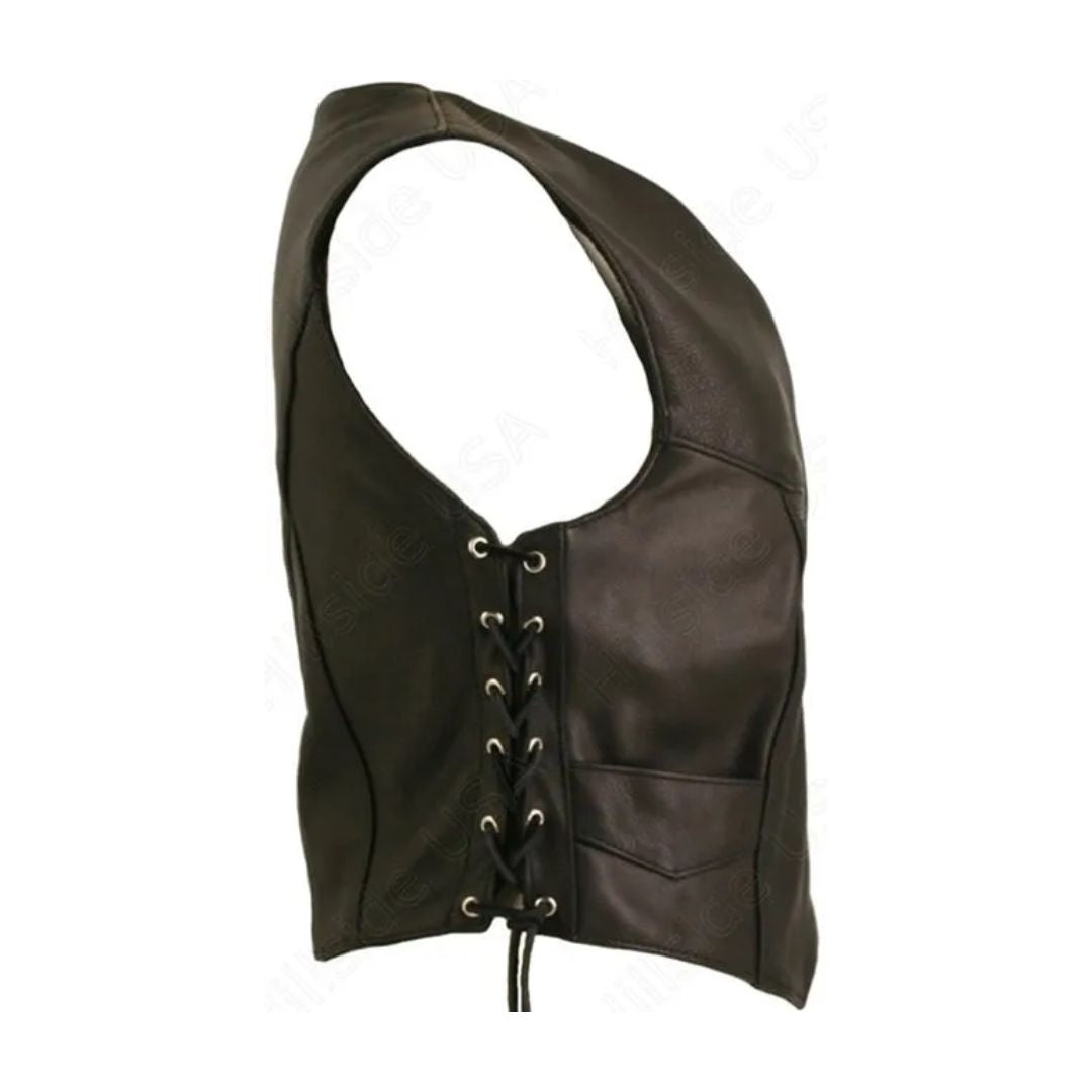 Women's Laced Side Biker Vest