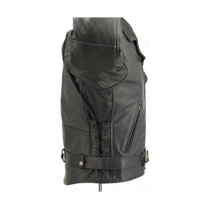 Men's Full Belted Cowhide Biker Jacket