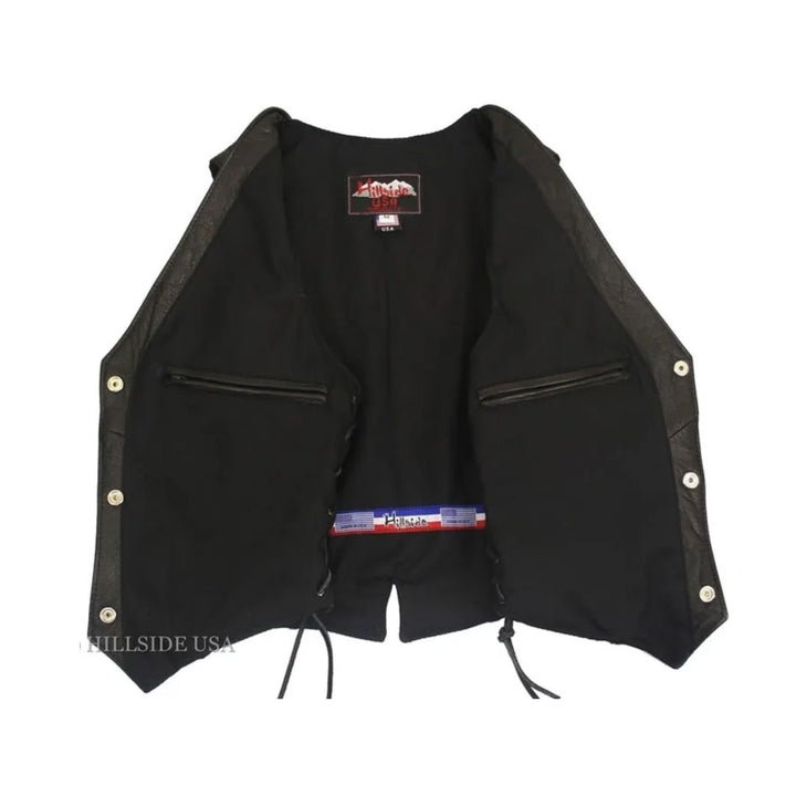 Women's Braided Leather Vest