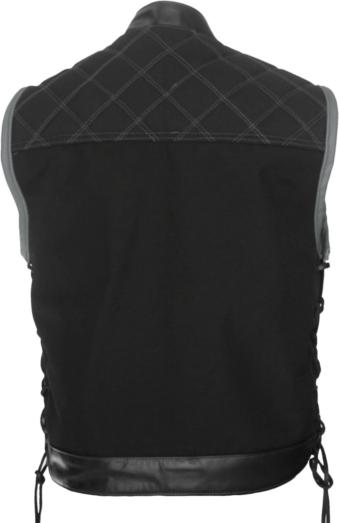 Double Stitch Diamond Biker Vest  Water Resistant Military Grade Fabric (Cordura)
