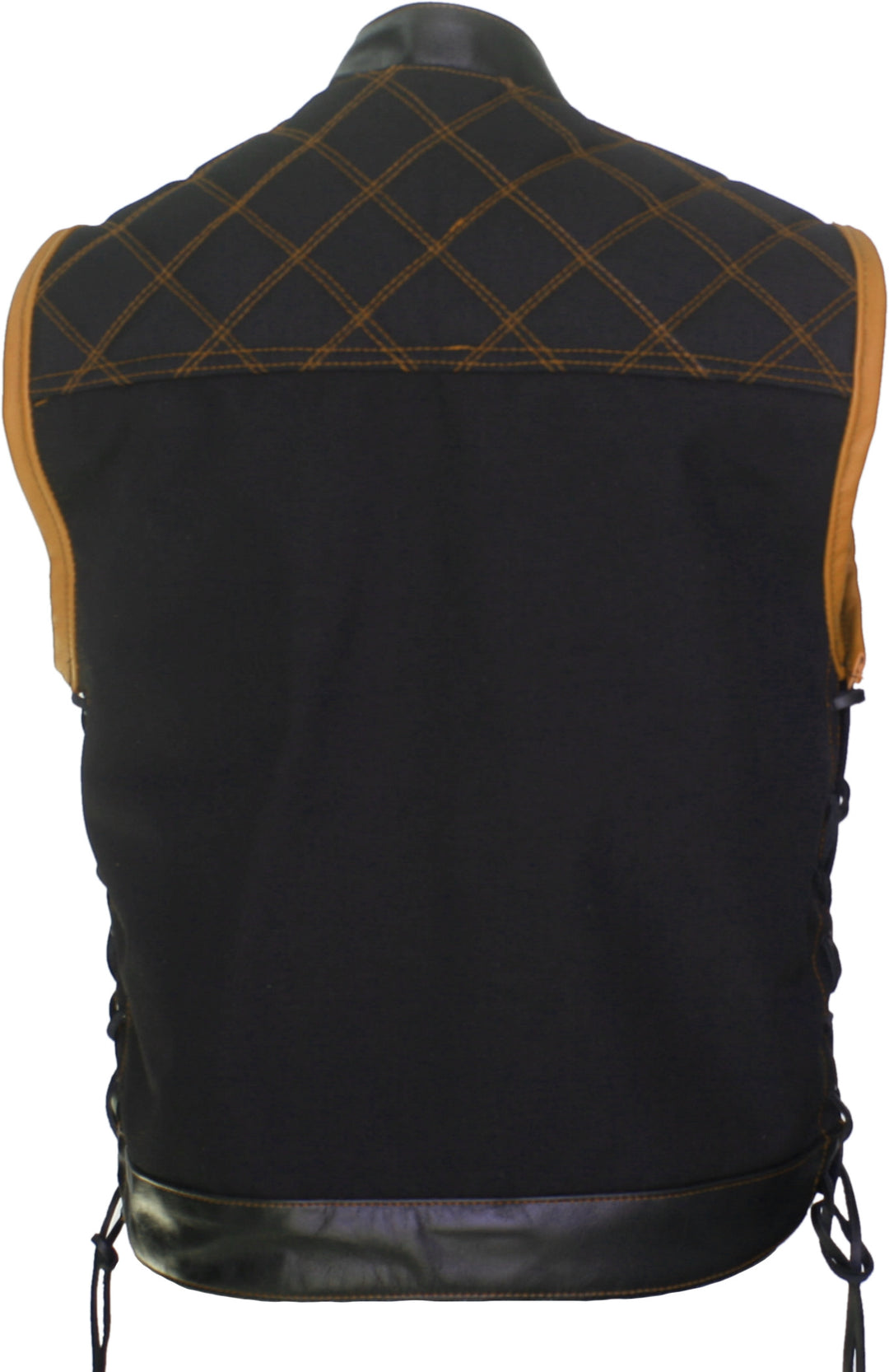 Double Stitch Diamond Biker Vest  Water Resistant Military Grade Fabric (Cordura)