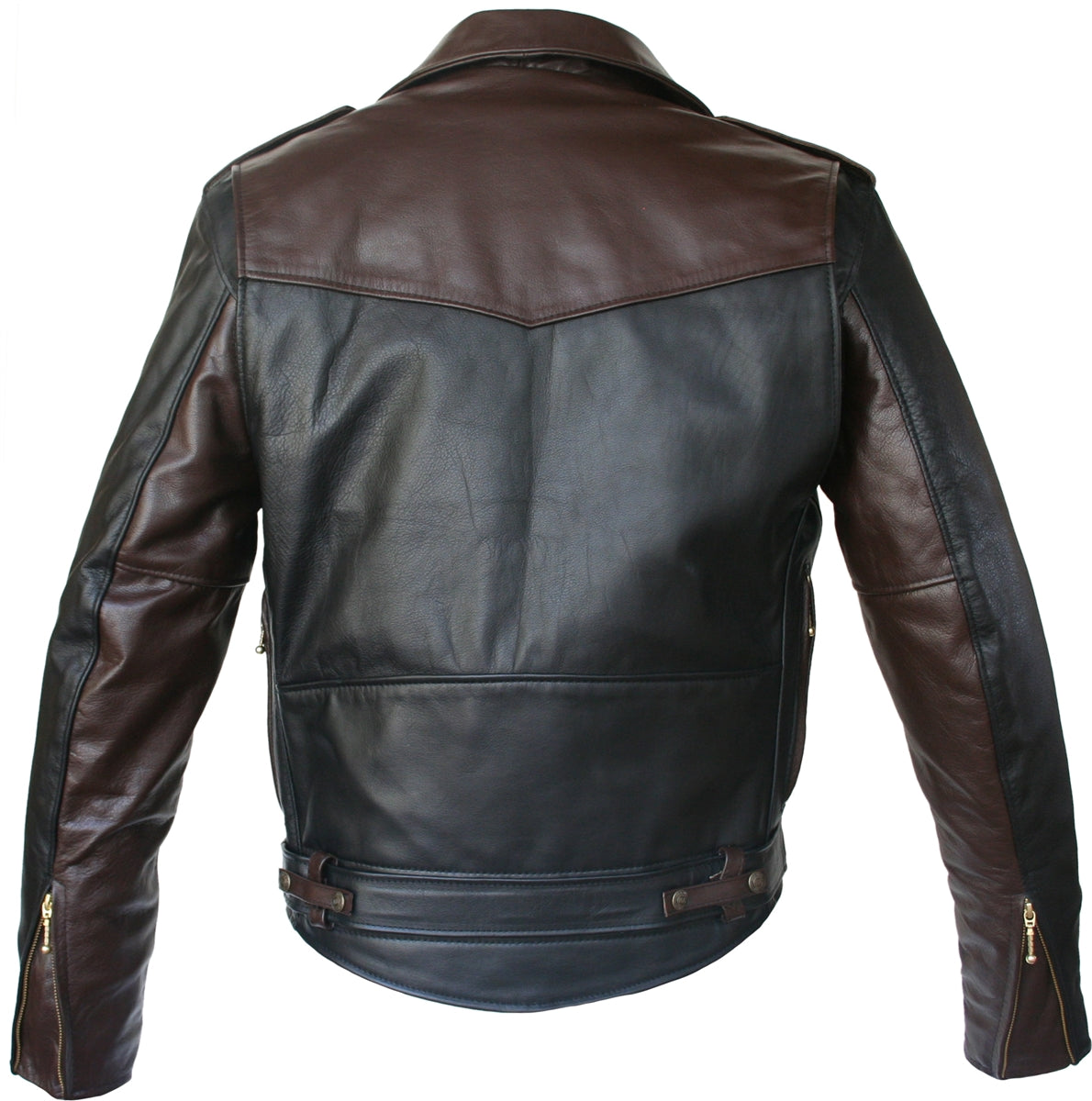 Two Tone D Pocket Horsehide Motorcycle Jacket – Hillside USA