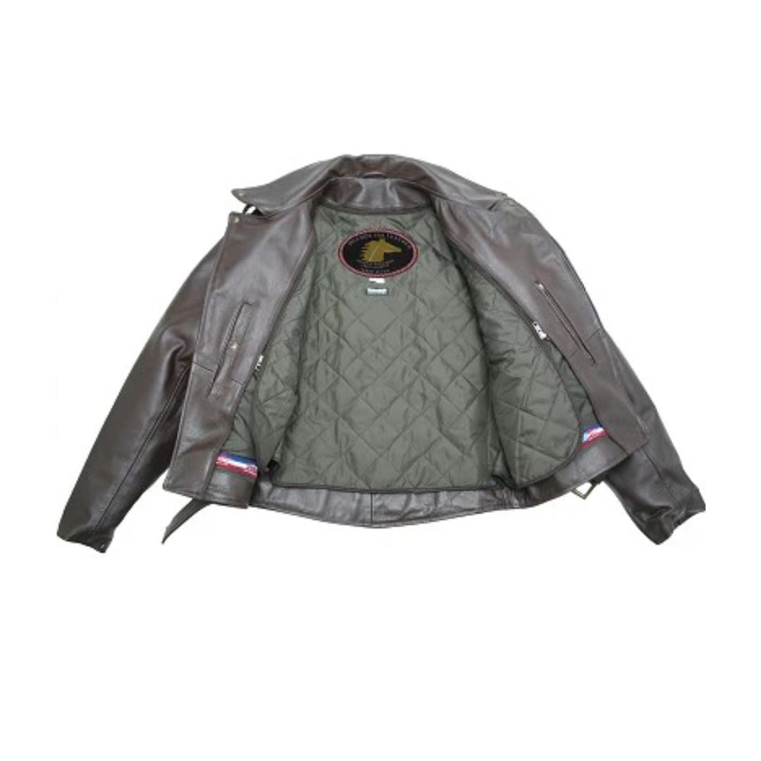 Men's D Pocket Horsehide Motorcycle Jacket