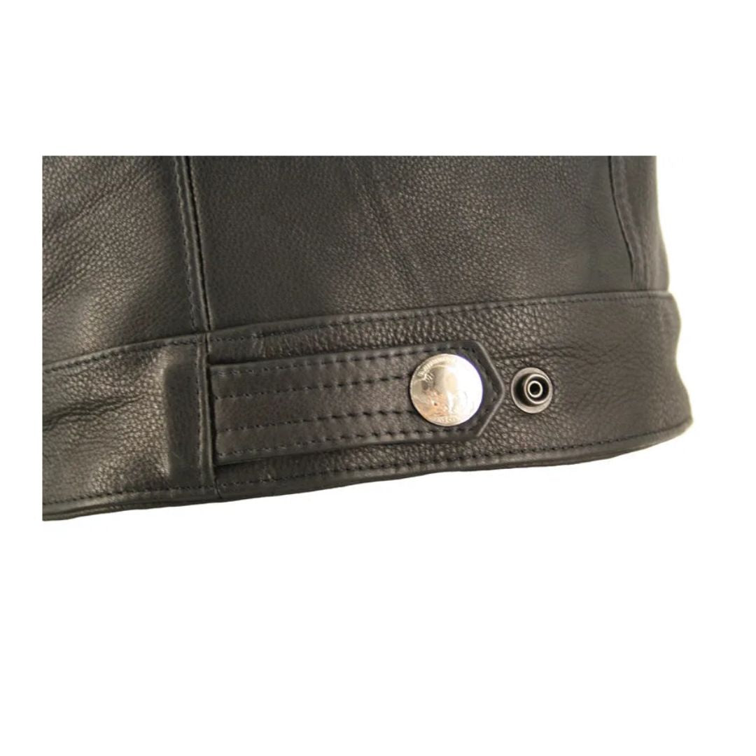 Men's Denim Style Vest With Collar