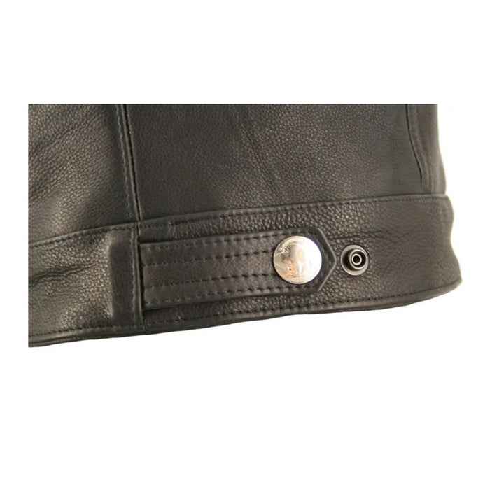 Men's Denim Style Vest With Collar