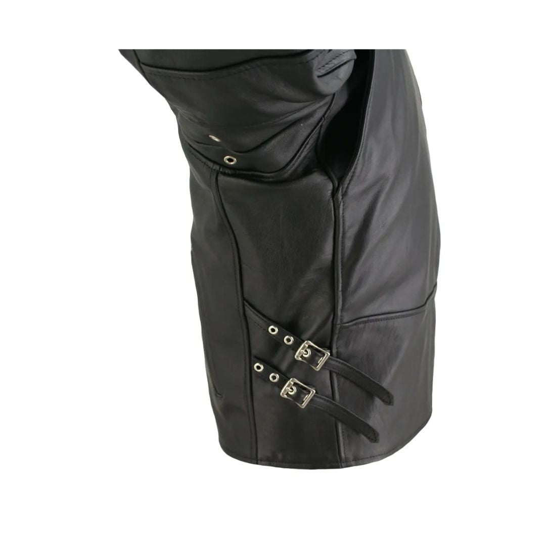 Men's Horsehide Racer Jacket Snap Down Collar